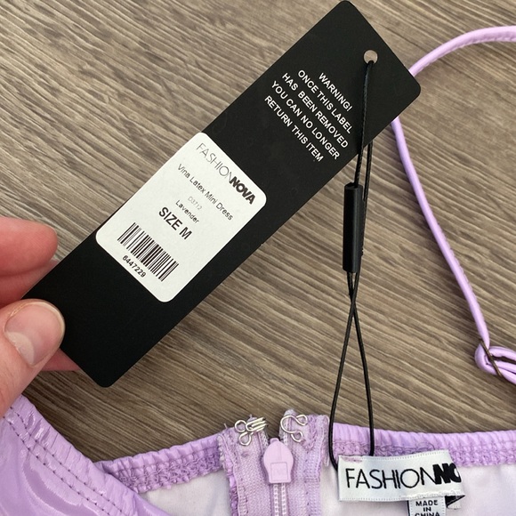 NWT Lilac Purple Latex Dress - Fashion Nova - Picture 3 of 7